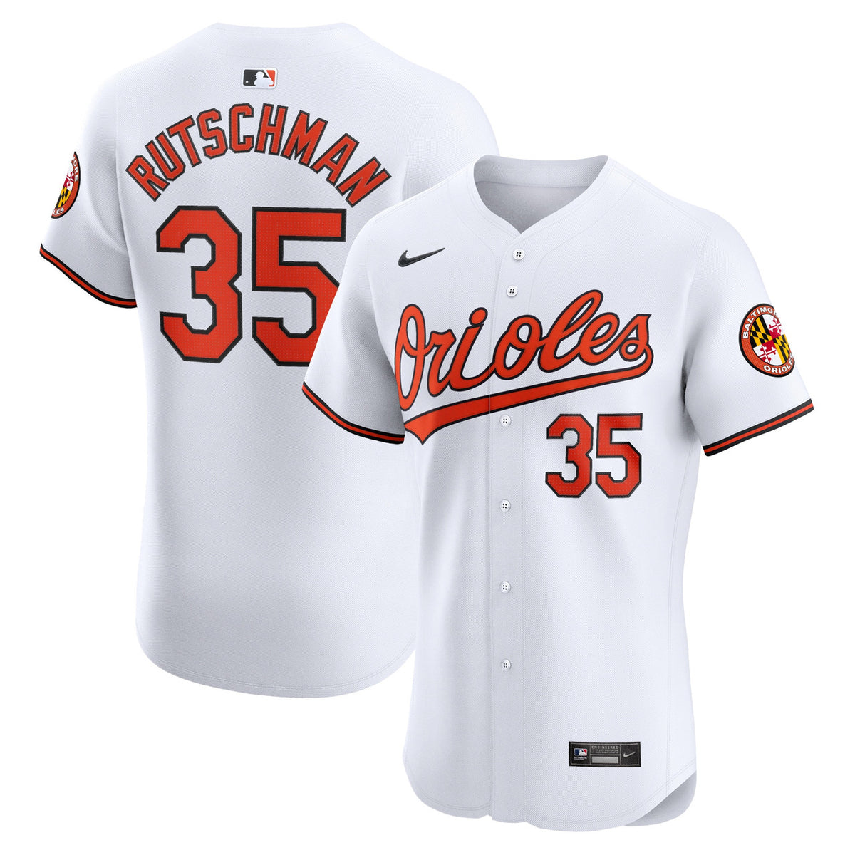 Adley Rutschman #35 Baltimore Orioles Nike Home Elite Jersey - White