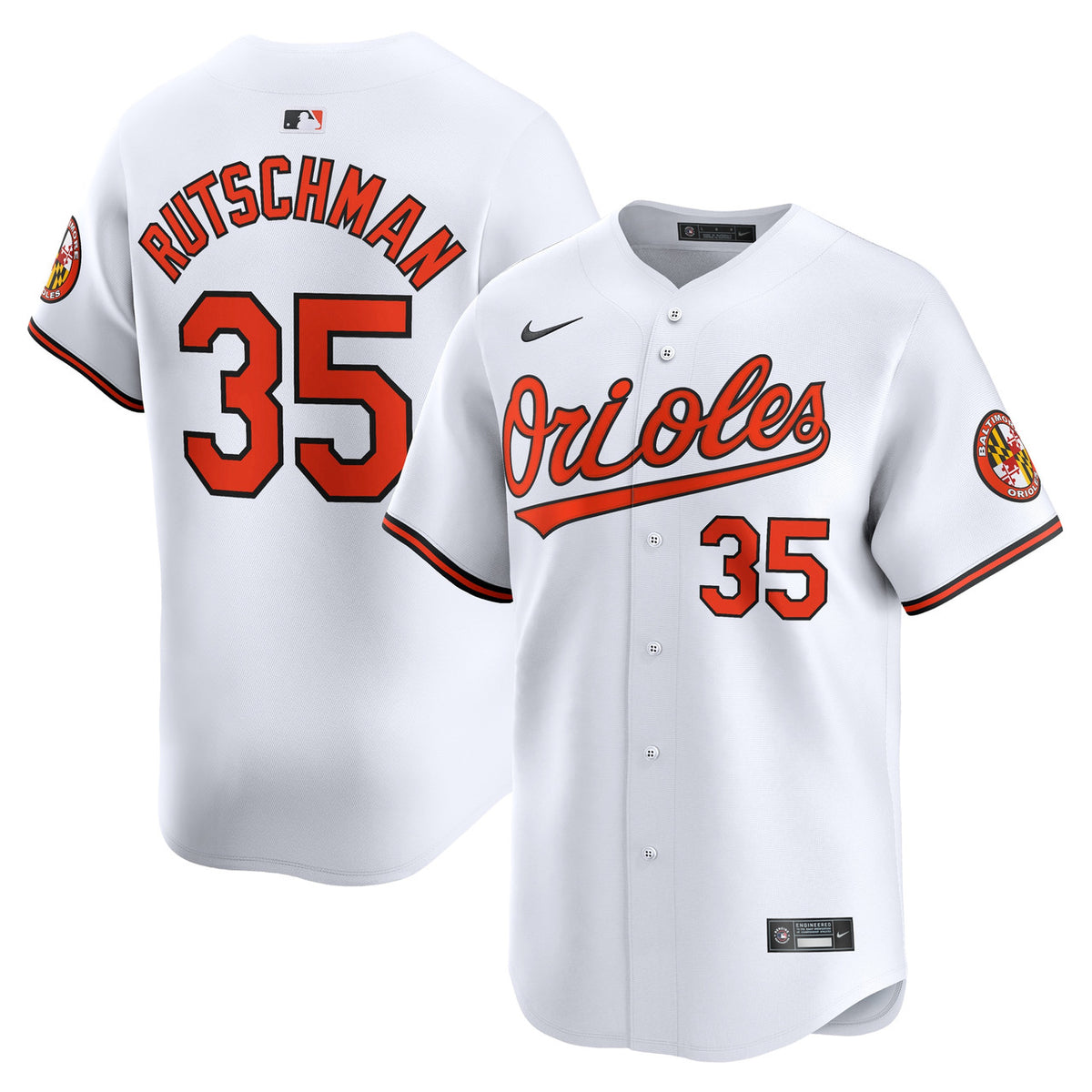 Adley Rutschman #35 Baltimore Orioles Nike Youth Home Limited Player Jersey - White