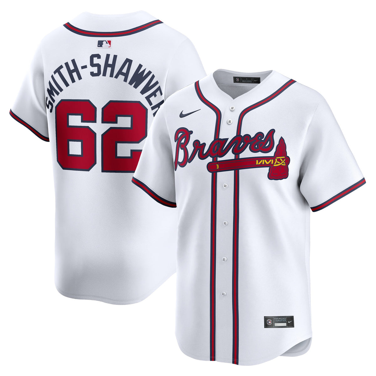 Aj Smith-Shawver Atlanta Braves Nike Home Limited Player Jersey - White