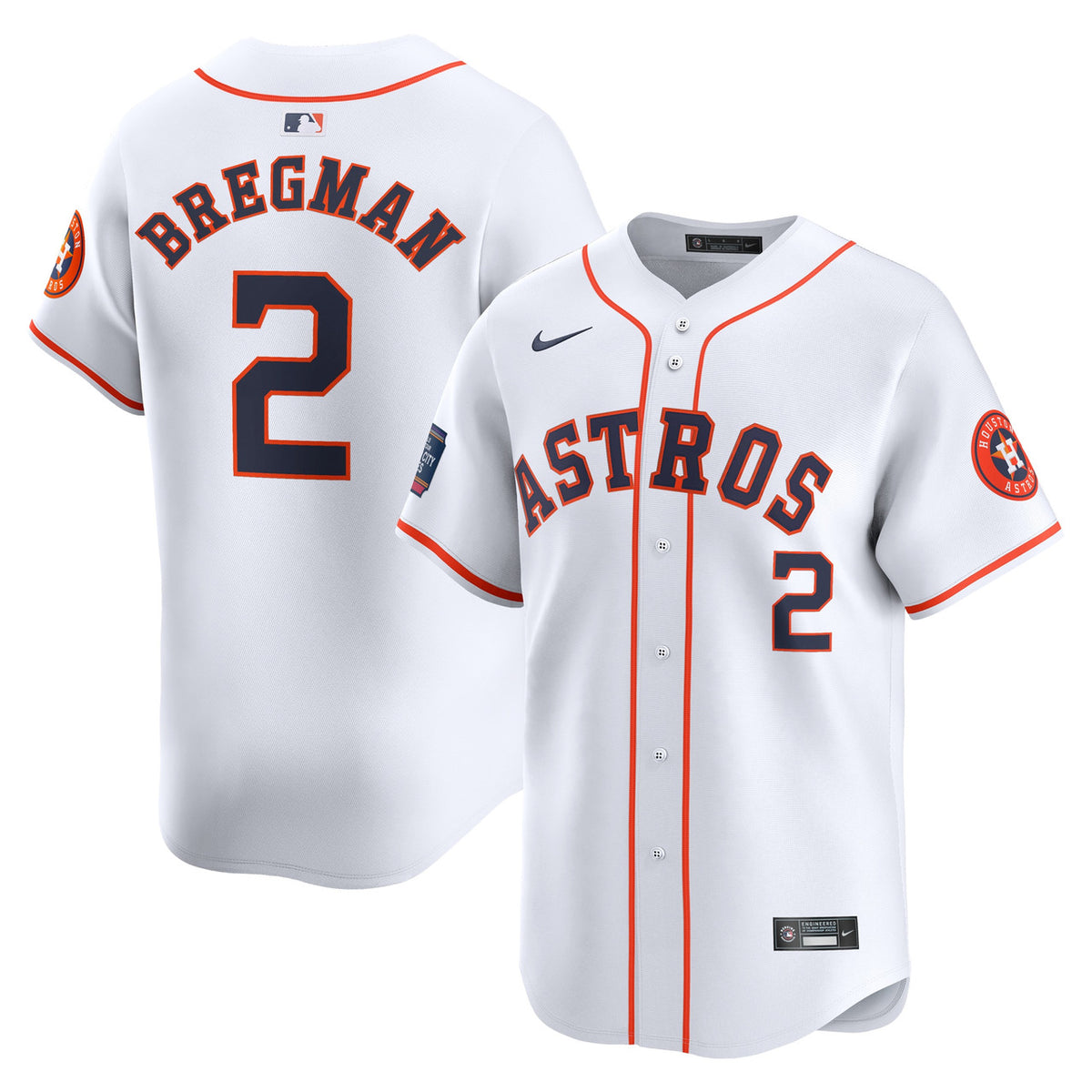 Alex Bregman #2 Houston Astros Nike 2024 World Tour Mexico City Series Home Limited Player Jersey - White