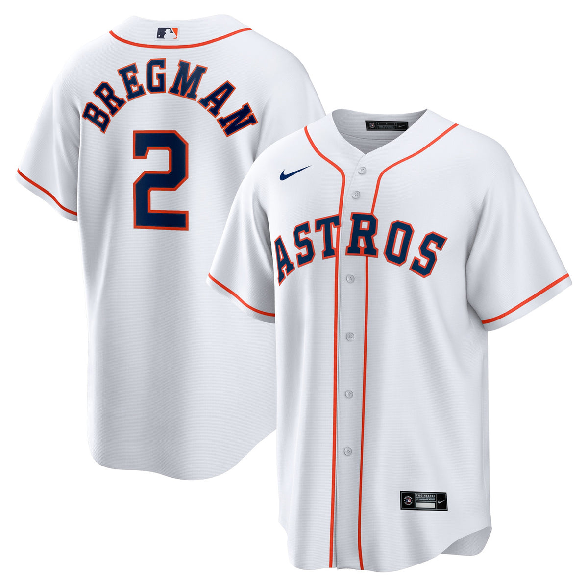 Alex Bregman #2 Houston Astros Nike Home Limited Player Name Jersey - White