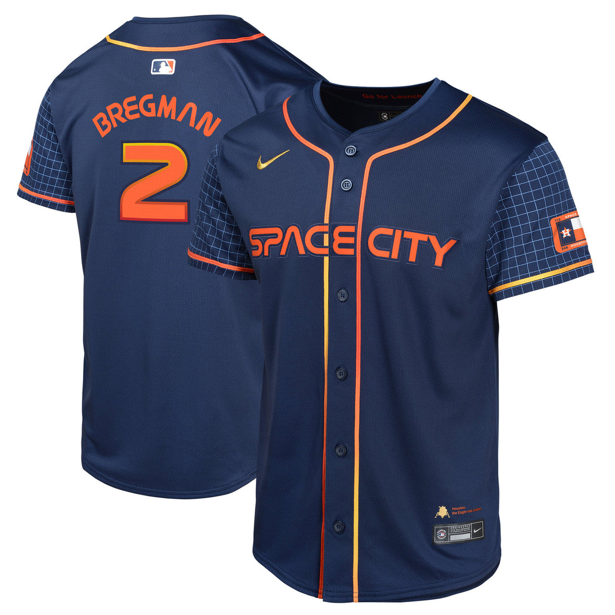 Alex Bregman #2 Houston Astros Nike Youth City Connect Limited Player Jersey - Navy