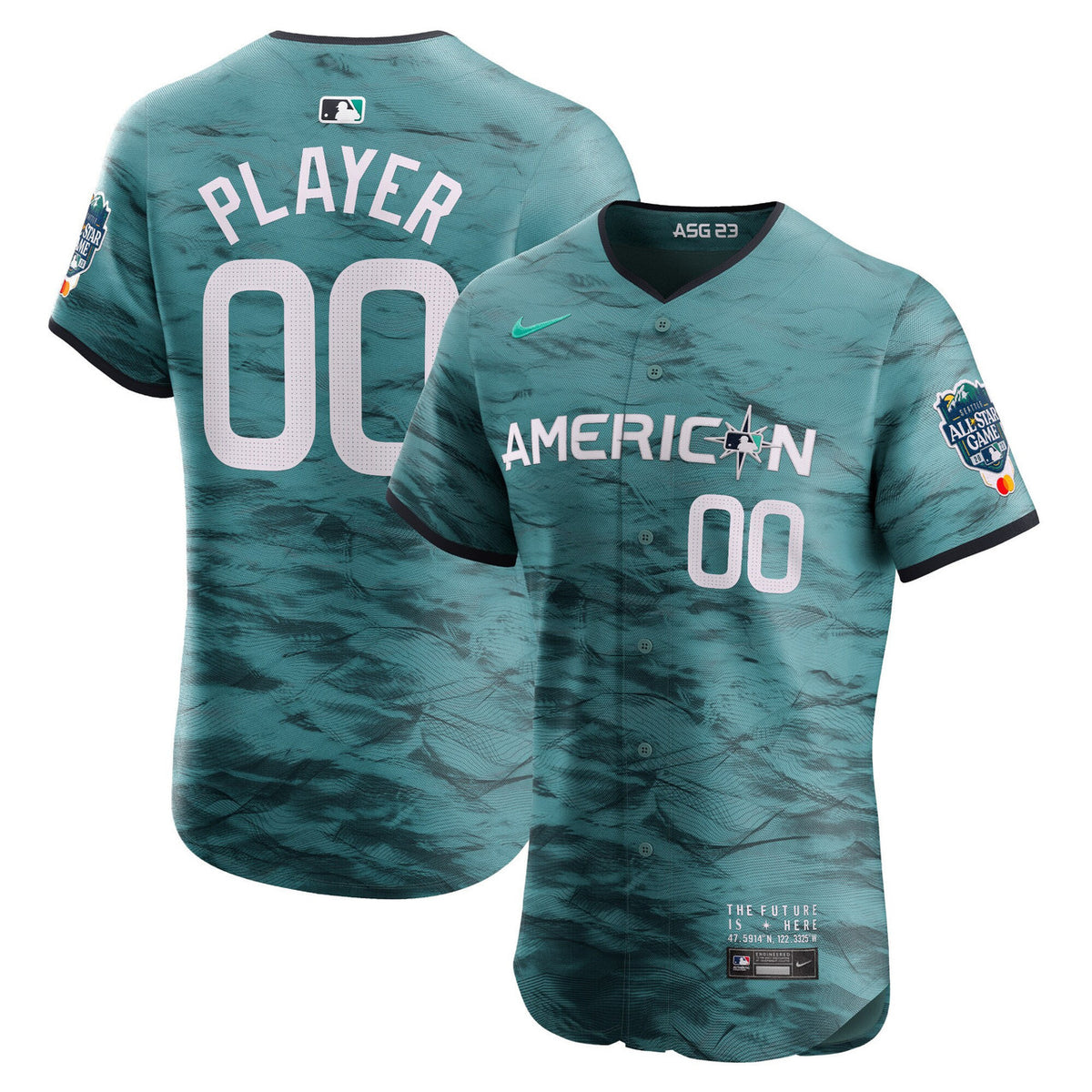 American League 2023 All-Star Game Custom Jersey - Teal