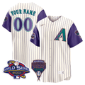 Arizona Diamondbacks 2001 World Series Patch Limited Throwback Custom Jersey