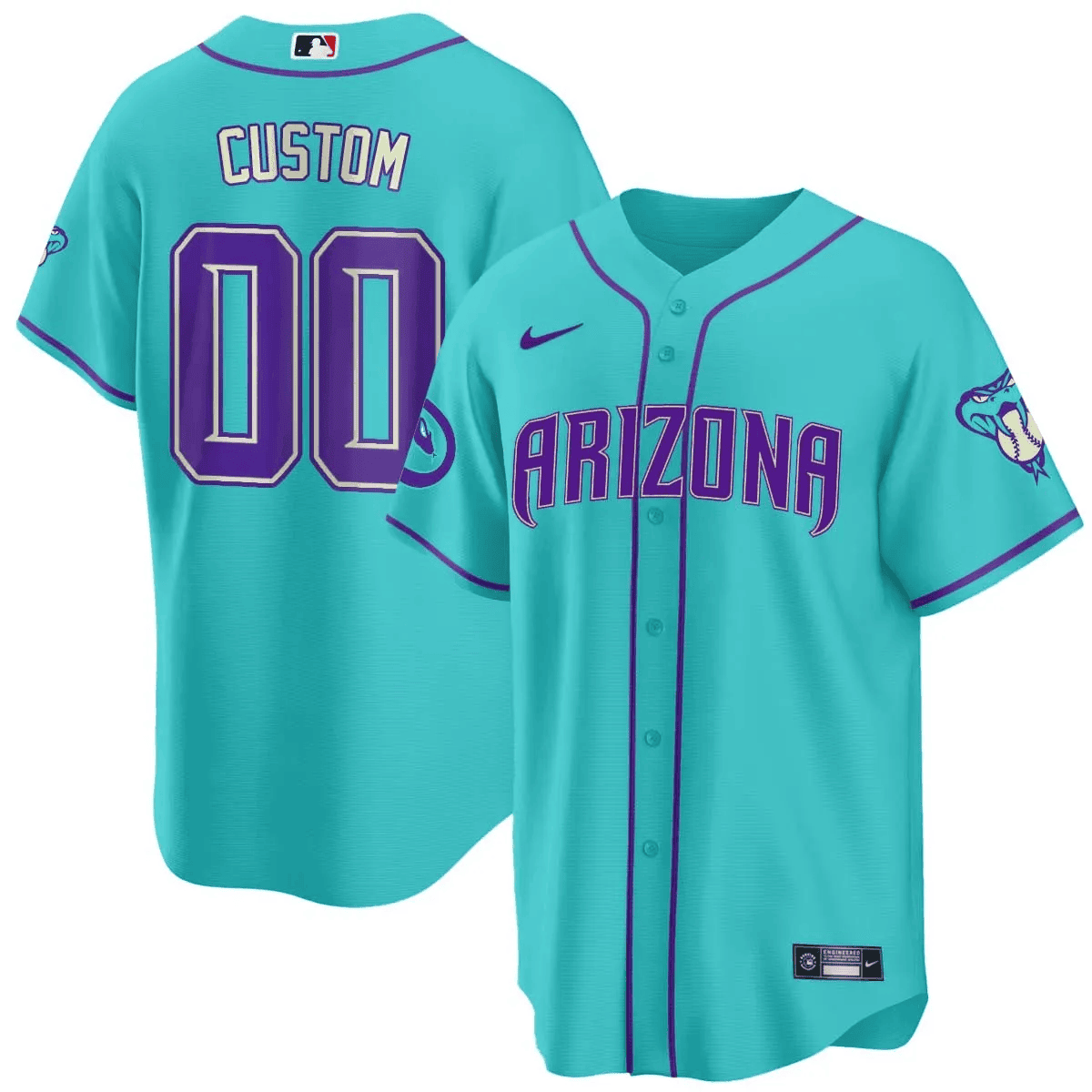 Arizona Diamondbacks 2024 Limited Custom Jersey - Teal Purple