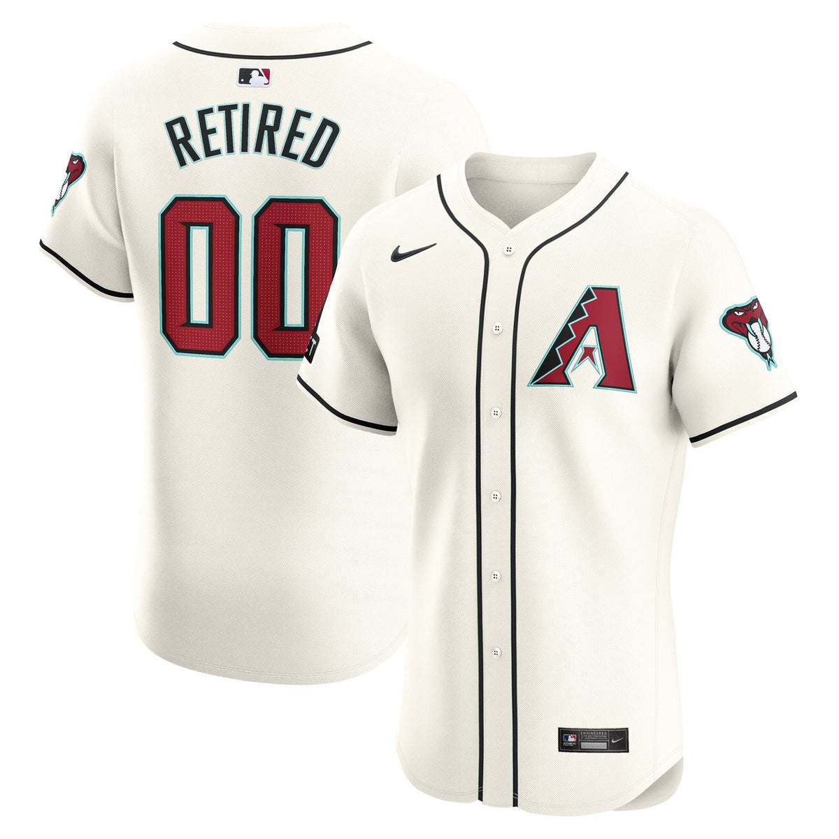 Arizona Diamondbacks Nike Home Elite Pick-A-Player Retired Roster Patch Jersey - White