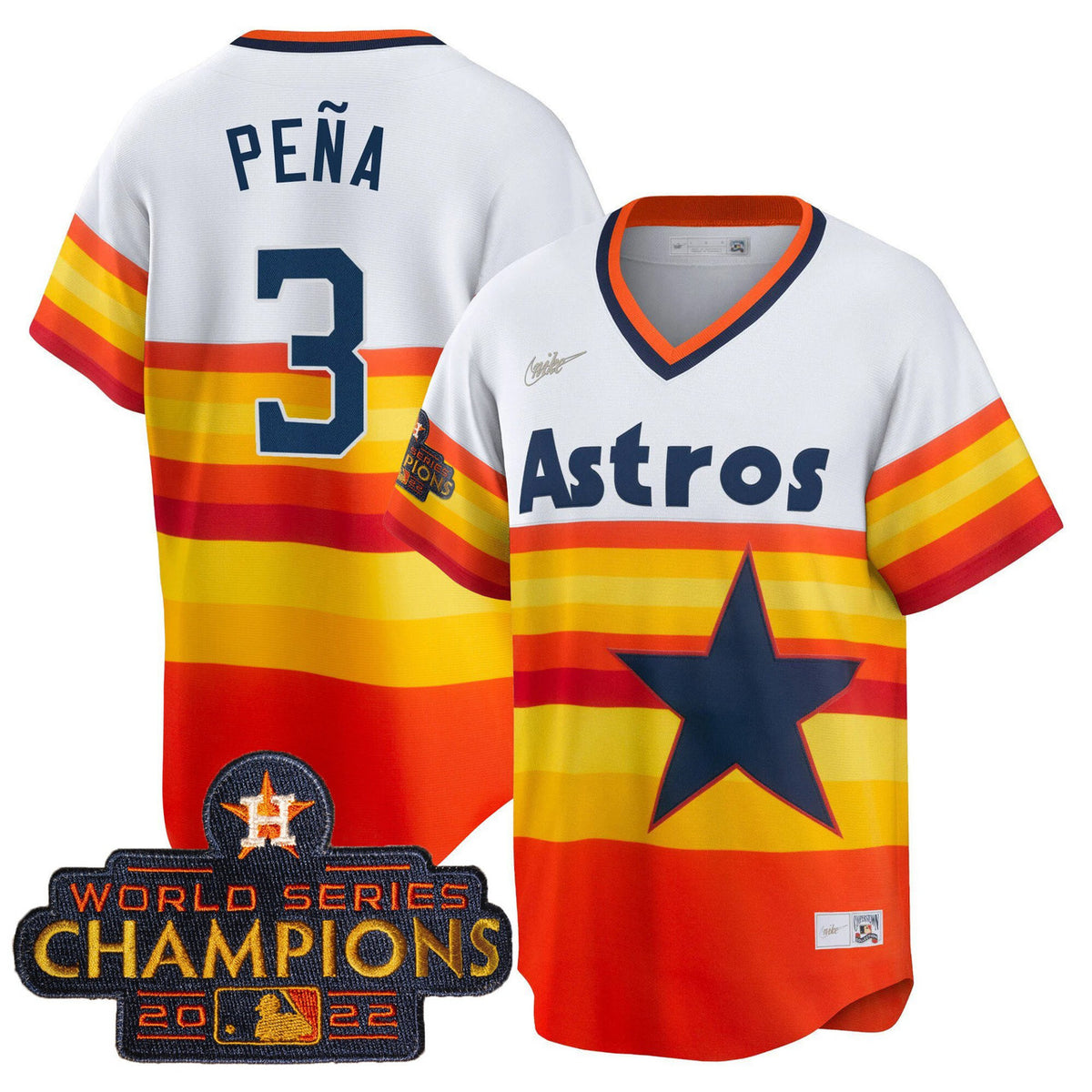 Houston Astros Champion 1980 'S Throwback Patch Limited Jersey