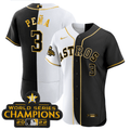 White Gold Houston Astros 2023 Flex Base Split Limited Jersey - Black