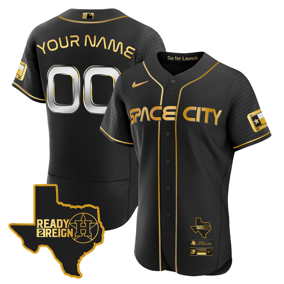 Houston Astros #2 2024 Space City Ready Reign Limited Flex Base Custom Jersey