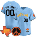 Houston Astros Love Street Peace Sign Patch Vapor Premier Limited Custom Jersey