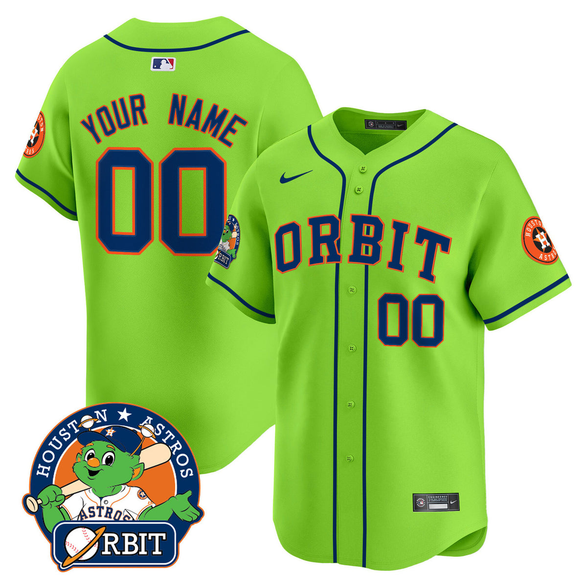 Houston Astros Orbit Patch Vapor Premier Limited Custom Jersey