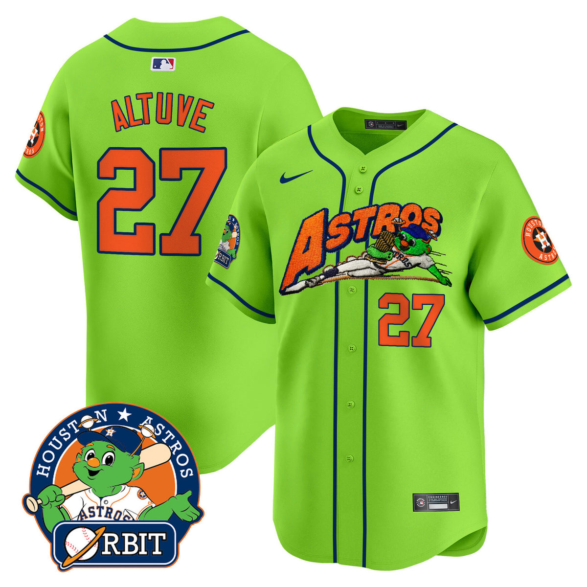 Houston Astros Orbit Patch Vapor Premier V4 Limited Jersey