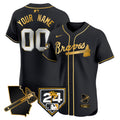 Atlanta Braves 2024 Spring Training Georgia Patch Vapor Premier Elite Custom Jersey
