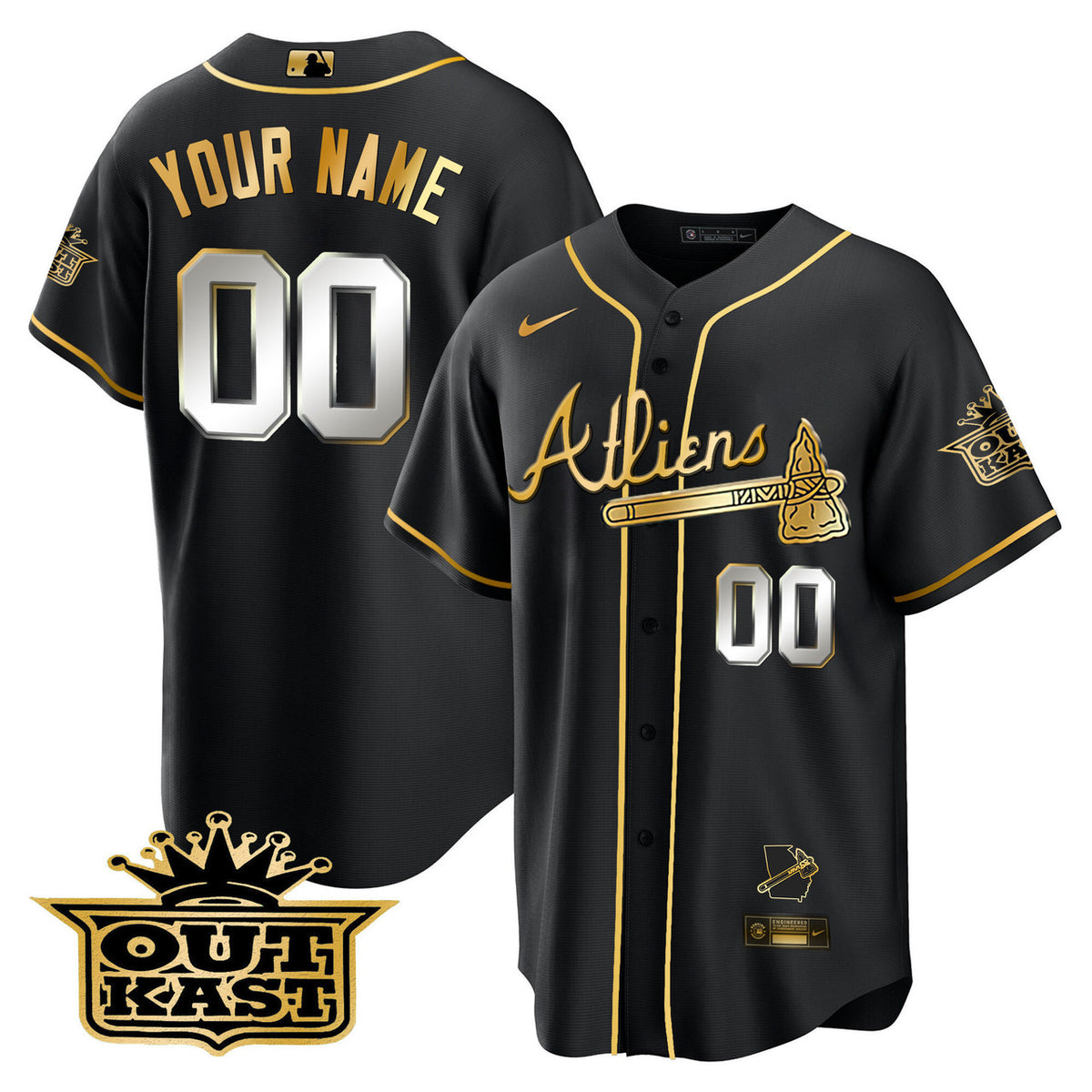 Atlanta Braves Atliens Cool Base V2 Limited Custom Jersey