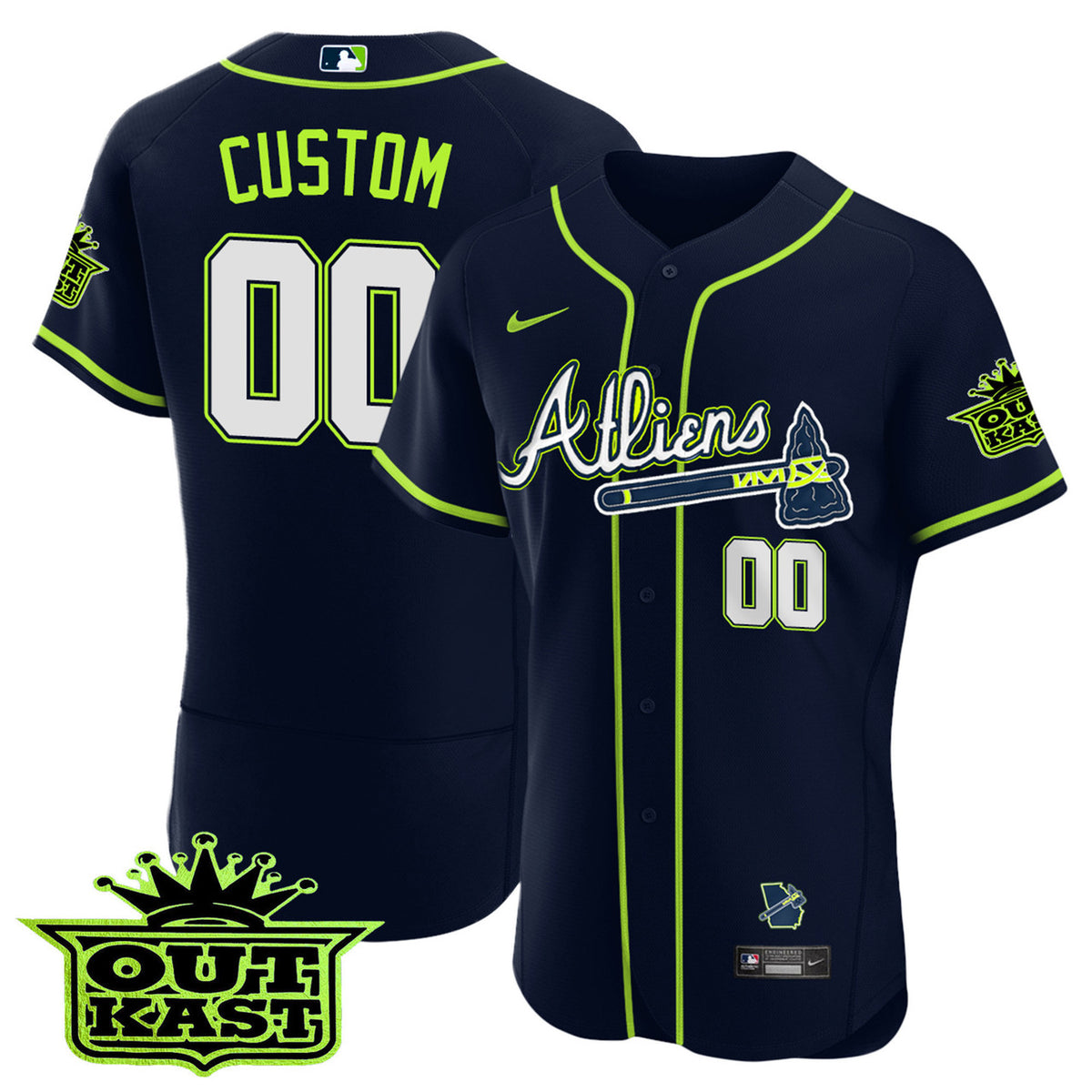 Atlanta Braves Atliens Limited Flex Base Custom Jersey