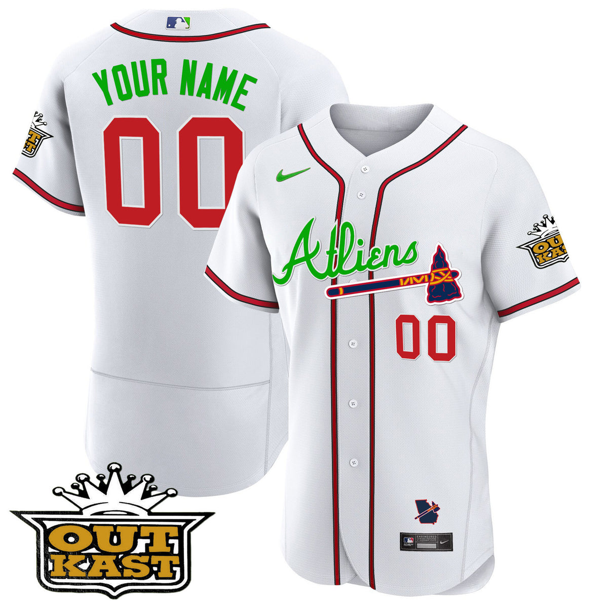 Atlanta Braves Atliens Flex Base V4 Limited Custom Jersey
