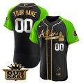 Atlanta Braves Atliens Alternate Limited Flex Base Custom Jersey - Gold