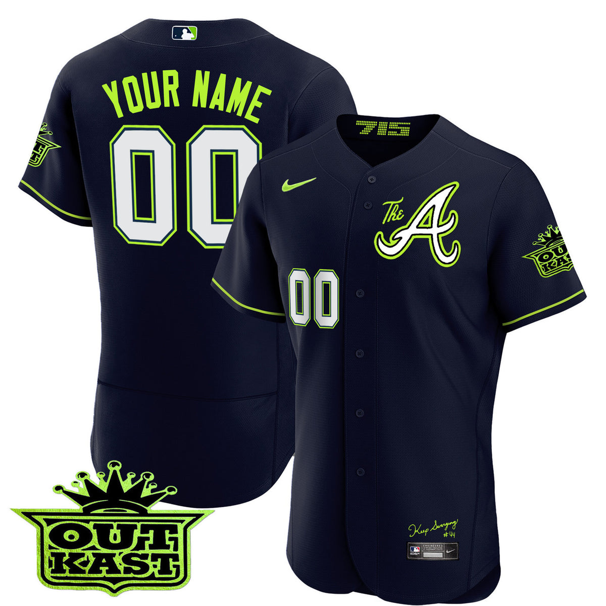 Atlanta Braves Atliens A Limited Baseball Custom Jersey