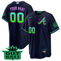 Atlanta Braves Atliens A Cool Base Galaxy Version Limited Custom Jersey