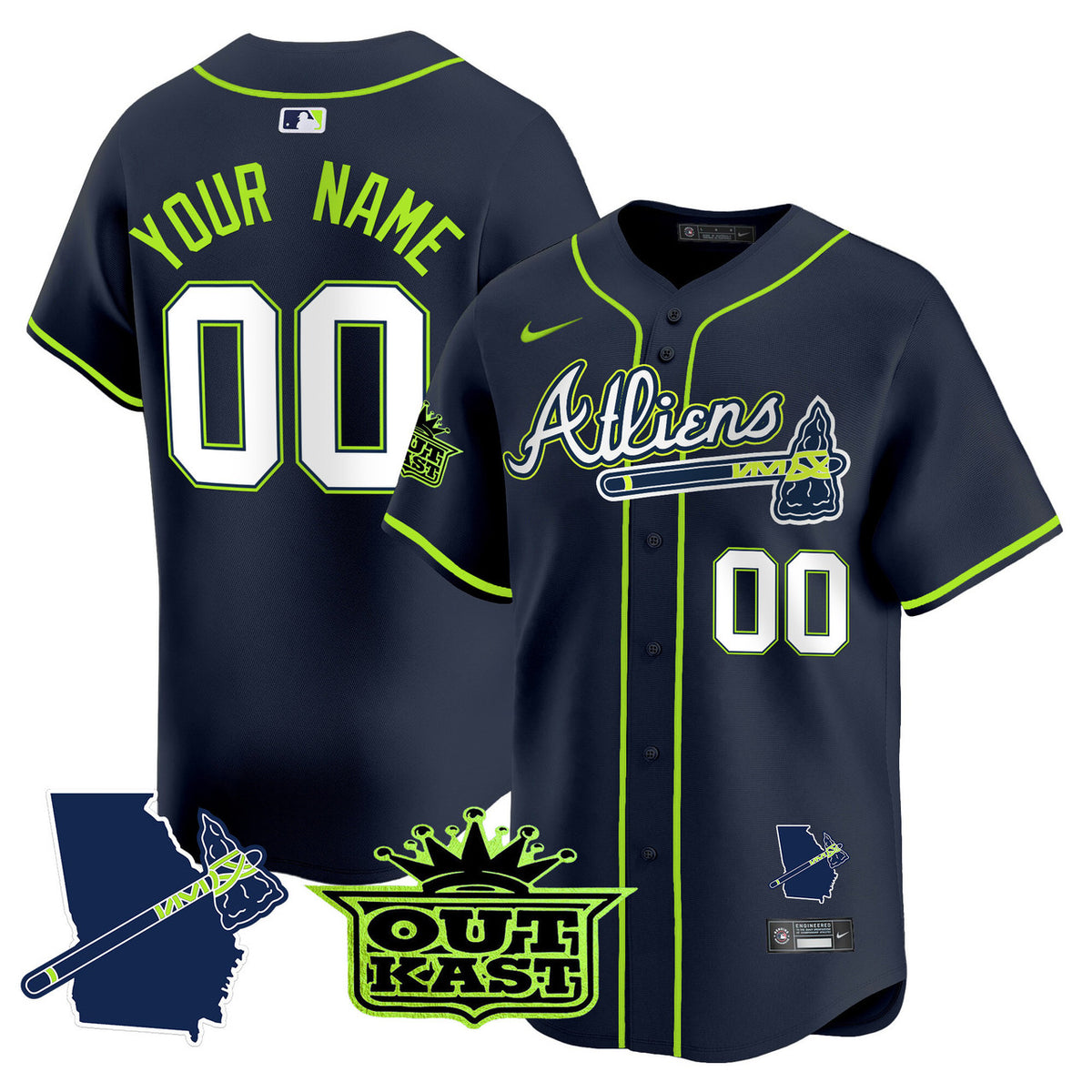 Atlanta Braves Atliens Vapor Premier Limited V2 Custom Jersey