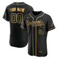 Black Gold #1 Atlanta Braves Limited Custom Jersey - White Gold