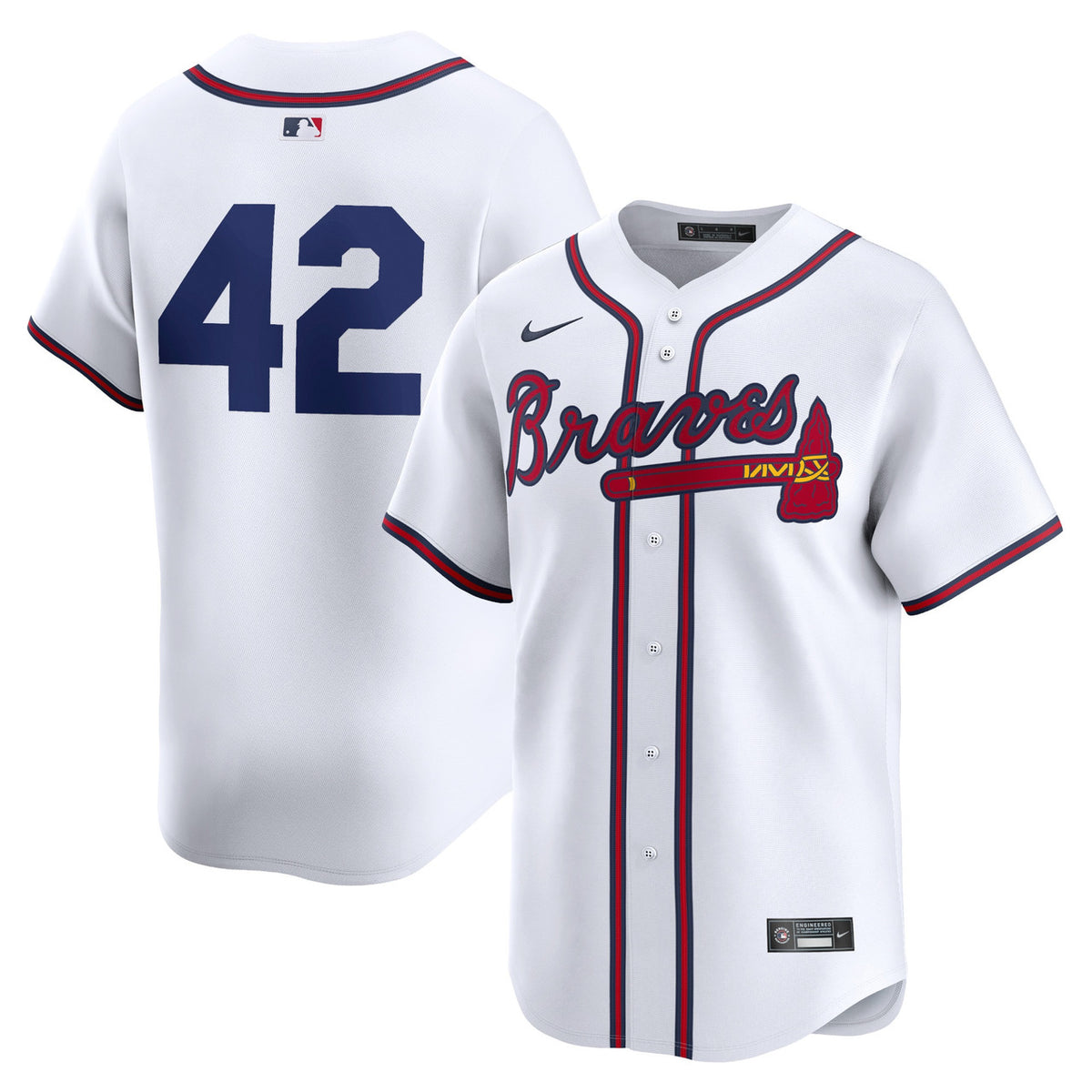 Jackie Robinson Atlanta Braves Nike 2024 Day Home Limited Jersey - White
