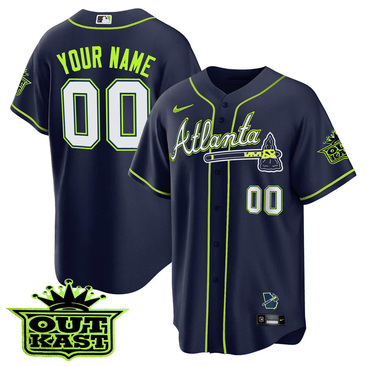 Atlanta Braves Outkast Cool Base V3 Limited Custom Jersey