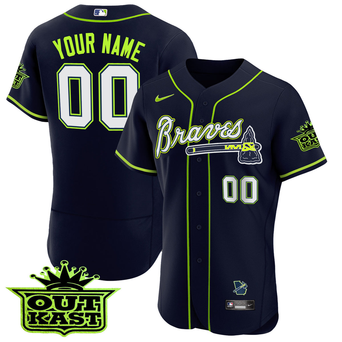Atlanta Braves Outkast Flex Base V2All Limited Custom Jersey