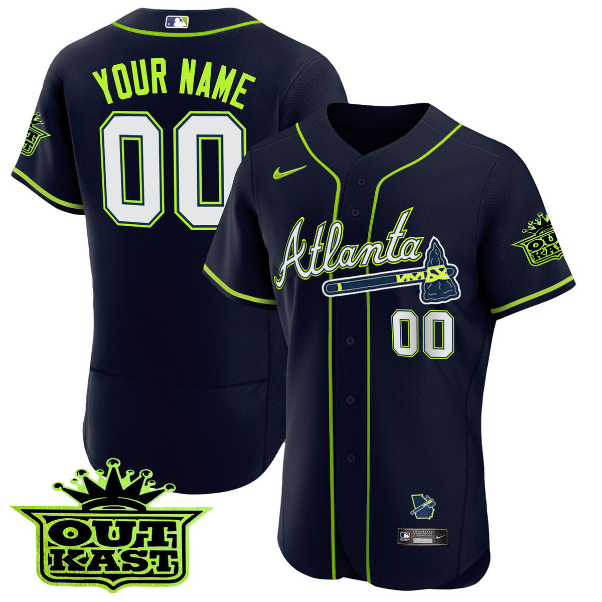 Atlanta Braves Outkast Flex Base V3 Limited Custom Jersey