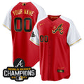 Atlanta Braves Alternate Limited Custom Jersey - Red White