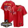 Atlanta Braves A Flag Limited Custom Jersey - Gold