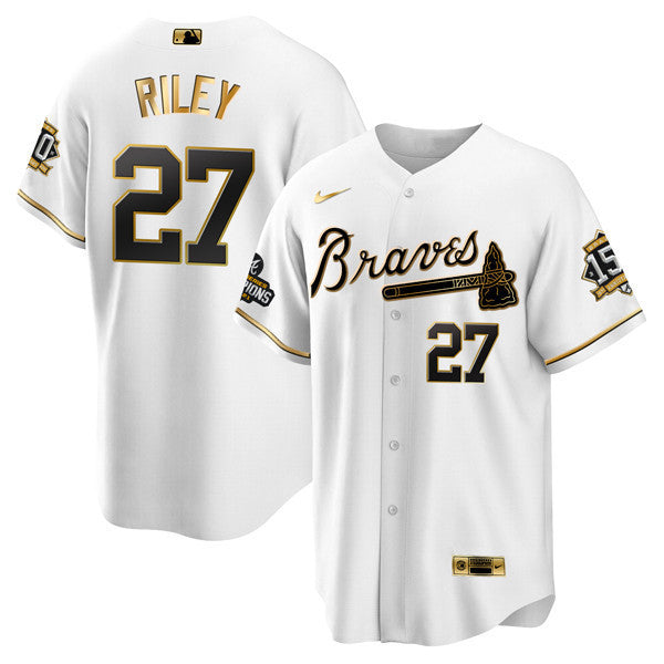 White Gold Atlanta Braves Champion 2021 World Series Limited Cool Base Jersey