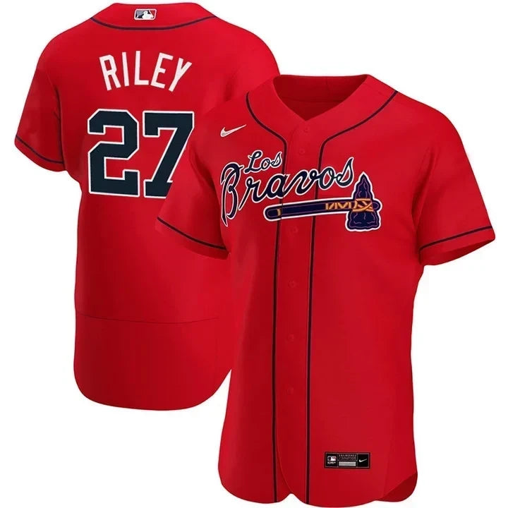 Austin Riley #27 Atlanta Braves Los Bravos Limited Jersey - Red
