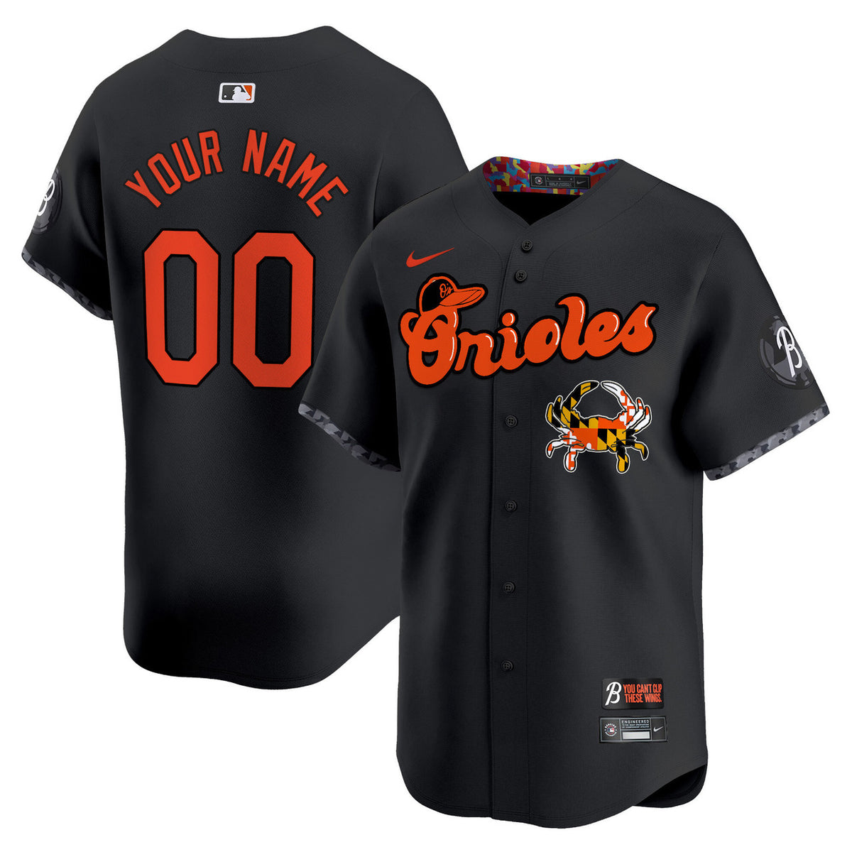 Baltimore Orioles Maryland Crab Vapor Premier Limited Custom Jersey - Blue
