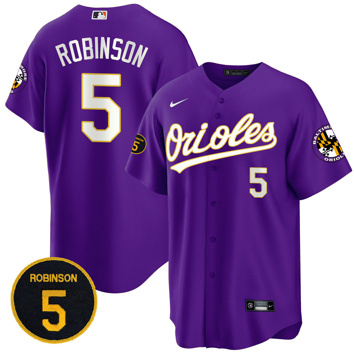 Robinson Patch Baltimore Orioles Limited Cool Base Jersey - Purple