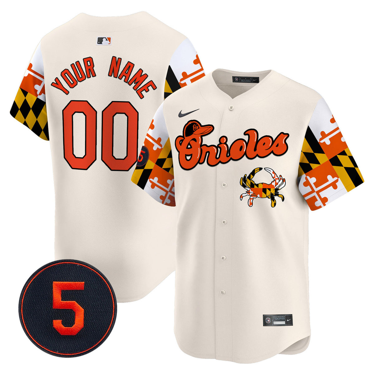Robinson Patch Baltimore Orioles Vapor Premier Limited V7 Custom Jersey