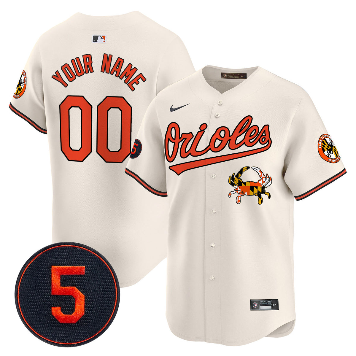 Robinson Patch Baltimore Orioles Vapor Premier Limited V9 Custom Jersey