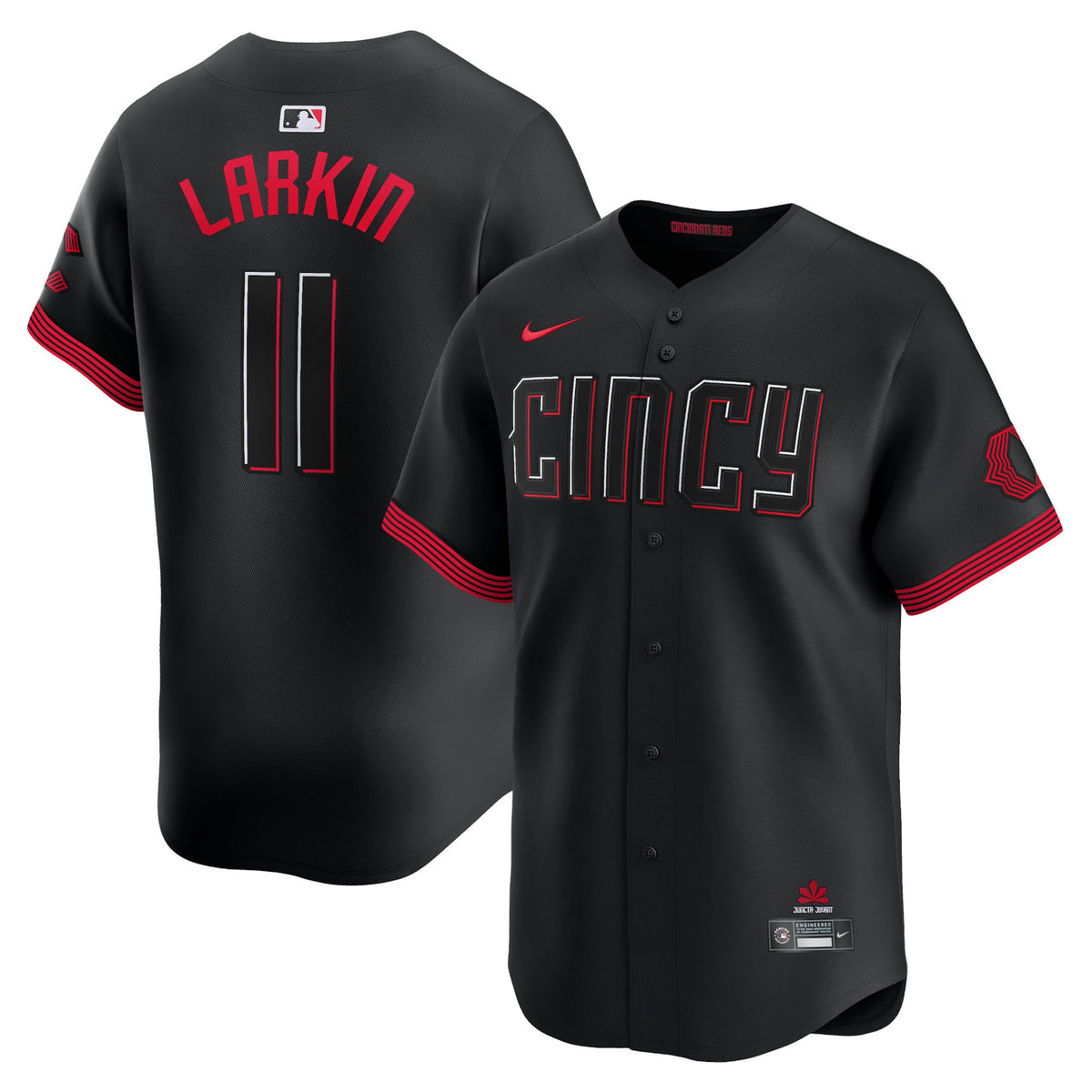 Barry Larkin #11 Cincinnati Reds Nike City Connect Limited Player Jersey - Black