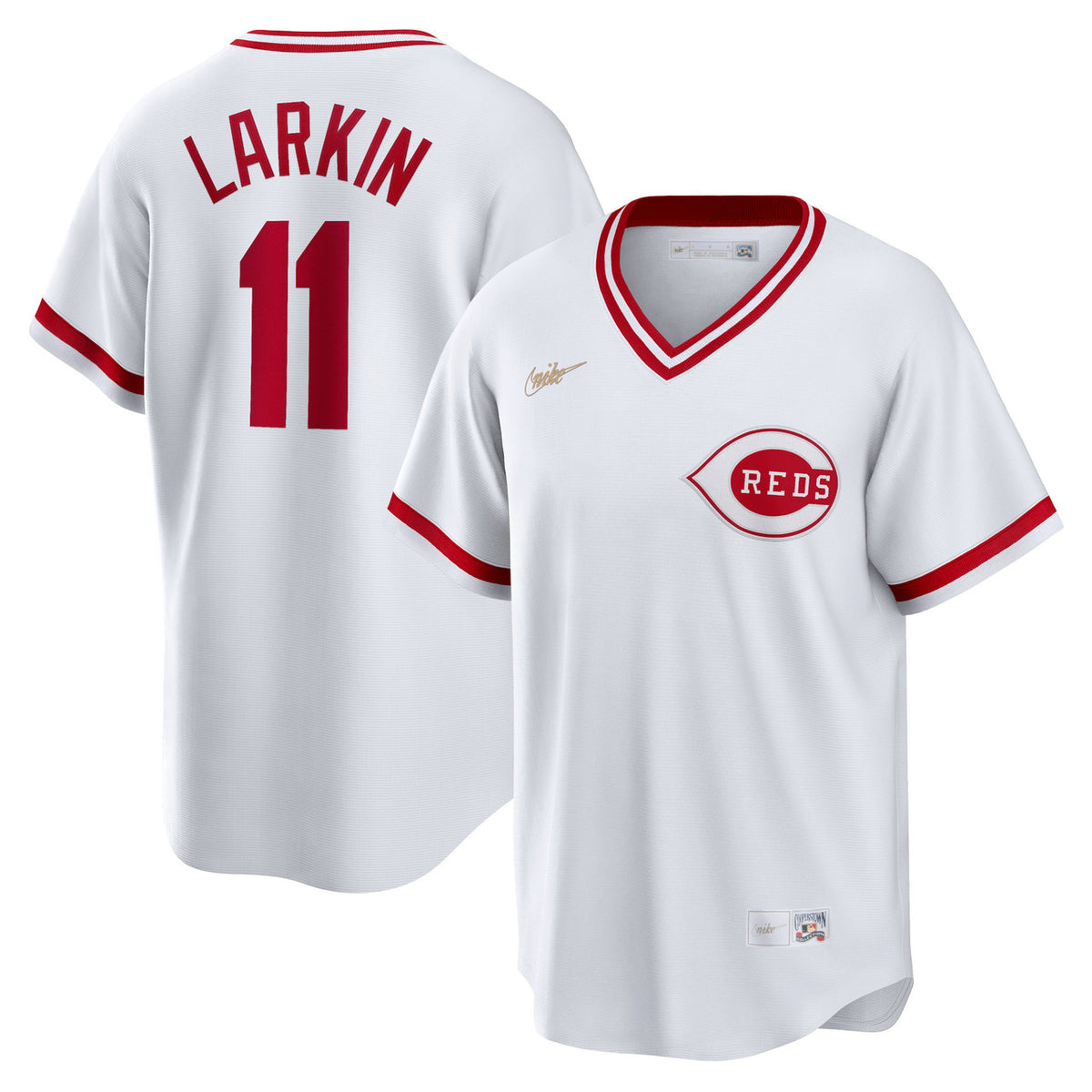 Barry Larkin #11 Cincinnati Reds Nike Home Cooperstown Limited Player Jersey - White