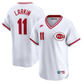 Barry Larkin #11 Cincinnati Reds Nike Throwback Cooperstown Limited Jersey - White