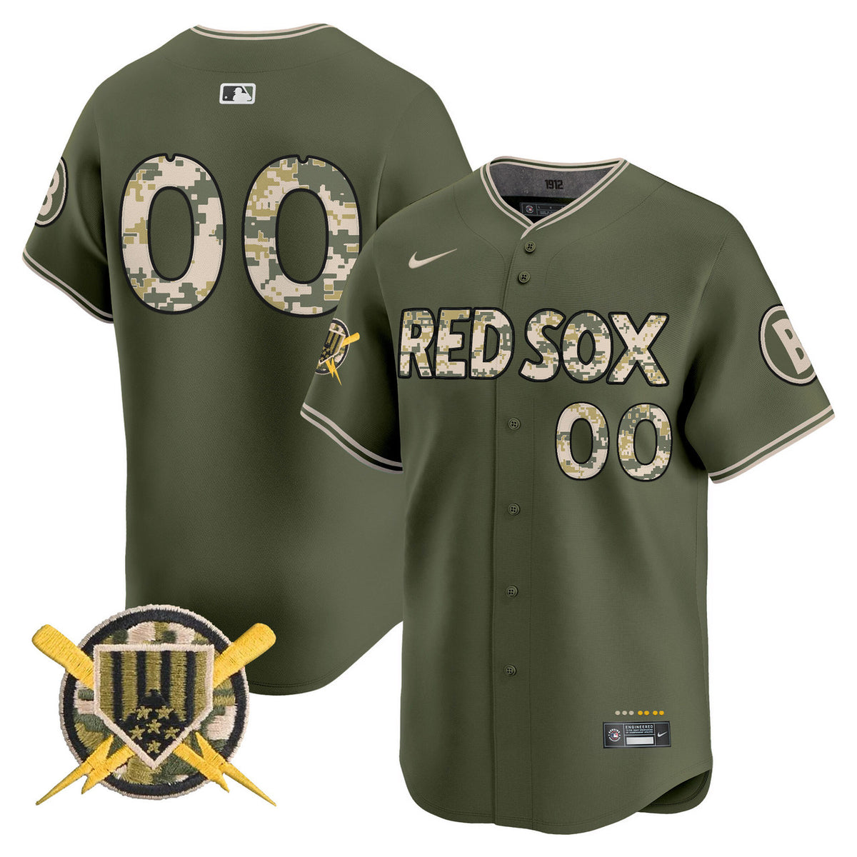 Boston Red Sox Armed Forces Day Vapor Premier Limited Custom Jersey