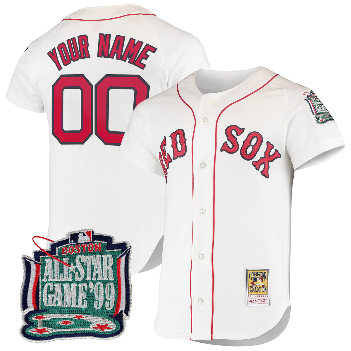Boston Red Sox Throwback Cooperstown Limited Custom Jersey