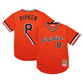 Cal Ripken Jr. #8 Baltimore Orioles Mitchell Ness 2001 Cooperstown Authentic Throwback Jersey - Orange