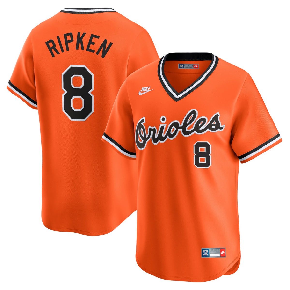 Cal Ripken Jr. #8 Baltimore Orioles Nike Throwback Cooperstown Limited Jersey - Orange