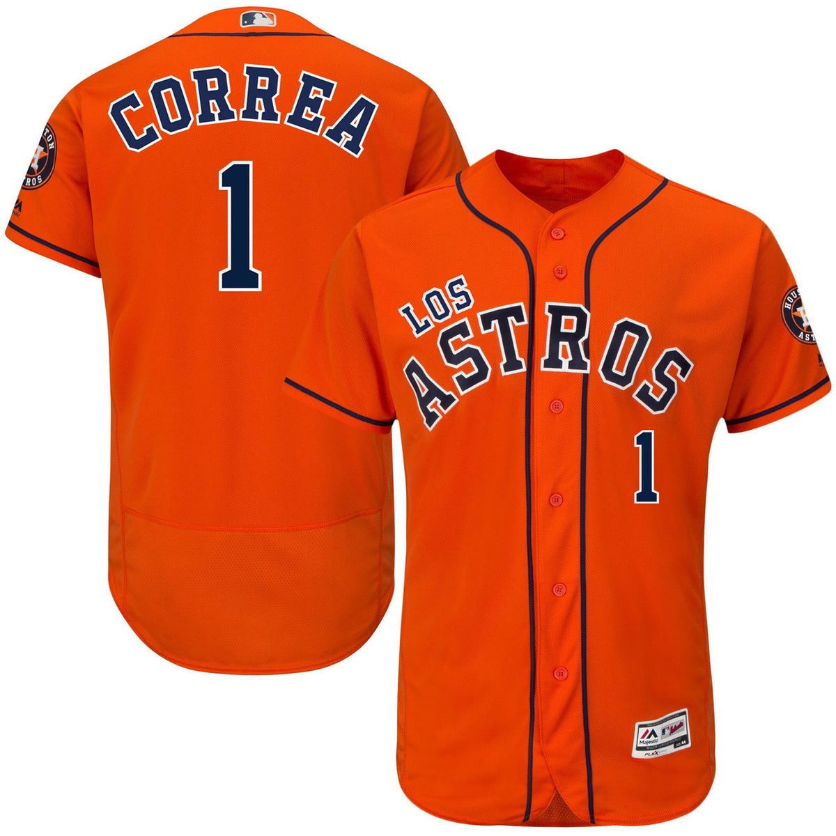 Carlos Correa #1 Houston Astros Los Limited Jersey - Orange
