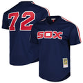 Carlton Fisk #72 Chicago White Sox Mitchell Ness 1983 Cooperstown Mesh Limited Batting Practice Jersey - Navy