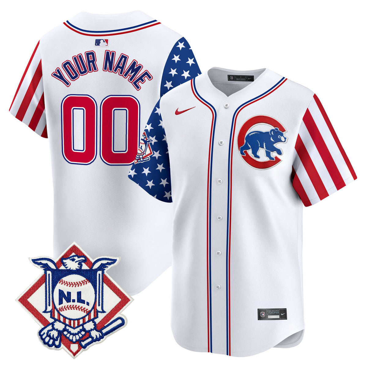 Chicago Cubs 2024 Fourth Of July Vapor Premier Limited Custom Jersey