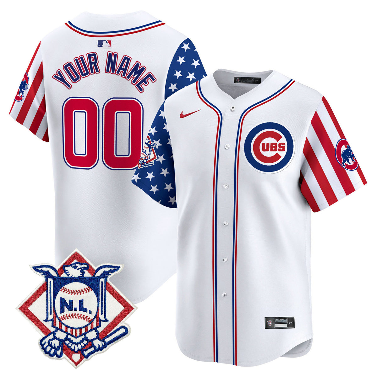 Chicago Cubs 2024 Fourth Of July Vapor Premier Limited V2 Custom Jersey