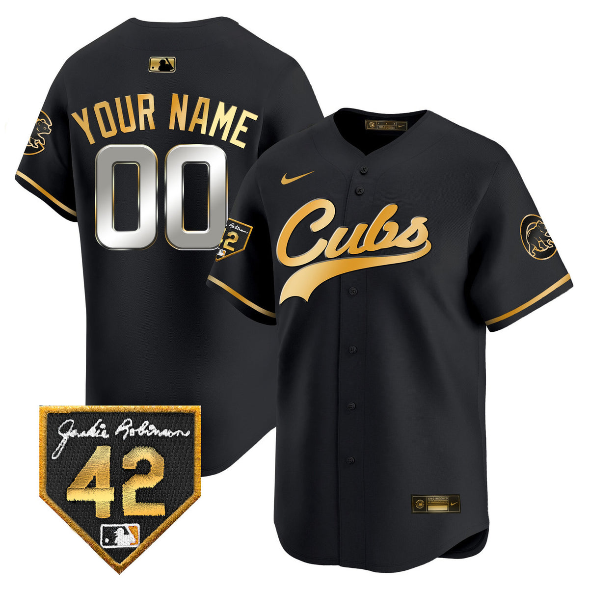 Jackie Robinson #42 Chicago Cubs 2024 Patch Vapor Premier Limited Custom Jersey
