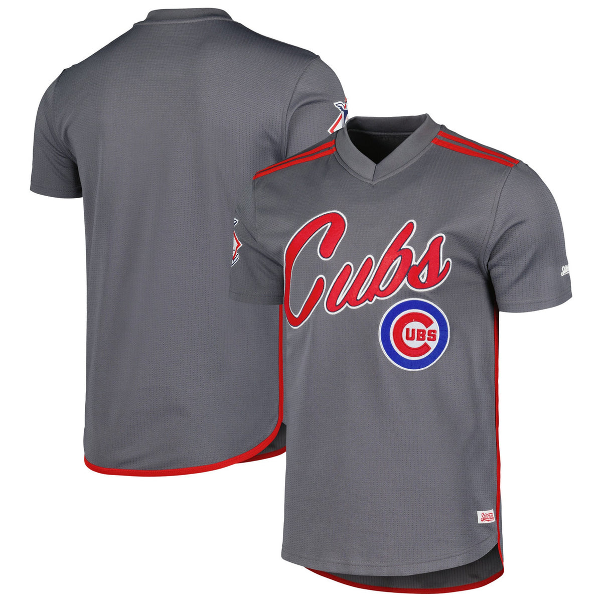 Chicago Cubs Stitches Team V-Neck Limited Jersey - Charcoal